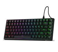 RK ROYAL KLUDGE RK84 Clavier mécanique filaire RVB 75 % remplaçable à chaud, 84 touches Tenkeyless TKL avec logiciel programmable et batterie haute capacité, interrupteur bleu RK, noir