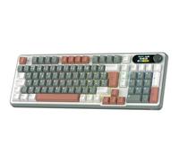 RK ROYAL KLUDGE S98 FR Clavier mécanique avec Smart Display & Bouton, Top Mount 96% Wireless Mechanical Keyboard BT/2.4G/USB-C, Hot-Swapable, Software Support, 98 Touches, French AZERTY