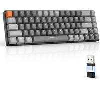 Rk68 Clavier Gamer Sans Fil, Clavier Mecanique Gaming 60%, Apex Pro Mini Double Mode Bluetooth 5.0/2.4Ghz Hot Swappable Interrupteur Rouge Avec Récepteur 2 En 1 Pour Pc/Mac/Tablette