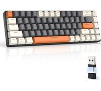 Rk68 Clavier Gamer Sans Fil, Clavier Mecanique Gaming 60%, Apex Pro Mini Double Mode Bluetooth 5.0/2.4Ghz Hot Swappable Interrupteur Rouge Avec Récepteur 2 En 1 Pour Pc/Mac/Tablette