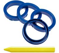 RKC 4X Anneaux de centrage 73,1mm x 57,1mm Bleu + 1x Crayon de Cire en Vert Made in Germany