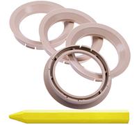 RKC 4X Anneaux de centrage Beige 72,5 mm x 57,1 mm + 1x Crayon de Cire en Vert Made in Germany