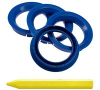 RKC 4X Anneaux de centrage Bleu 74,1 mm x 57,1 mm + 1x Crayon de Cire en Vert Made in Germany