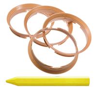 RKC 4X Anneaux de centrage en Laiton 76,9 mm x 74,1 mm + 1x Crayon de Cire en Vert Made in Germany