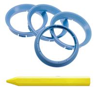 RKC 4X Anneaux de centrage Lumineux Bleu 63,3 mm x 56,6 mm + 1x Crayon de Cire en Vert Made in Germany