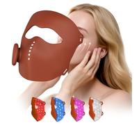 Rkdely Masque Led Visage, 4 Couleurs Wireless Masque Led Soft Silicone Masques pour le Visage Acne Reduction Anti-Aging Avec Masque Led Visage Réglage de la Minuterie-Orange