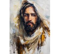 RKFLGEW 14CT Canevas Et Broderie Jésus Chrétien Tissu Pré-Imprimé Point De Croix Diy Art Needlecrafts Kits De Broderie Pour Adultes Débutants 30x40cm