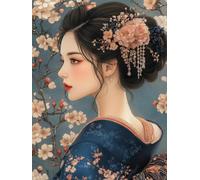 RKFLGEW Diy Kits De Broderie De Perles Courtisane Rétro Fantastique Kits De Broderie Perlée,Kit De Bricolage Pour Débutants,Décoration Intérieure 30x40 cm