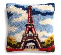 RKFLGEW DIY Latch Hook Rug Kit Tour De Rue Paysage 43x43cm