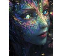 RKFLGEW Kit De Broderie De Perles Au Point De Croix Diy Déesse De La Forêt Des Contes De Fées Kit De Broderie Perlée,Kits De Broderies,Motif De Point De Croix,Décoration Murale 30x40 cm