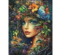 RKFLGEW Kit De Broderie De Perles Au Point De Croix Diy Déesse Du Printemps Des Contes De Fées Kits De Broderie Au Point De Croix, Peinture Perlée 3D, Artisanat 30x40cm