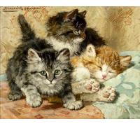 RKFLGEW Kits De Broderie De Perles Bricolage 《Meilleurs Amis》 Kit De Broderie De Perles Peintures À L'Huile Célèbres Point De Croix Needlepoint Kit De Tapisserie Artisanale Motif De 30x40cm