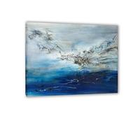RKGHDCX Art mural Célèbres Tableaux Zao Wou Ki《17.01.60》affiches et impressions abstrait Zao Wou ki Peinture de toile pour décor mural de bureau à domicile Image 60x80cm24 x32 Encadré