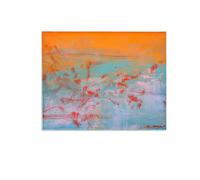 RKGHDCX Art mural Célèbres Tableaux Zao Wou Ki《Sans titre6》affiches et impressions abstrait Zao Wou ki Peinture de toile pour décor mural de bureau à domicile Image 70x90cm28 x35 Sans cadre