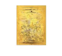 RKGHDCX Art mural Célèbres Tableaux Zao Wou Ki《Vol d'oiseaux, 1954》affiches et impressions abstrait Zao Wou ki Peinture de toile pour décor mural de bureau à domicile Image 80x120cm31 x47 Sans cadre