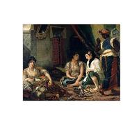 RKGHDCX Célèbre Impression sur toile : Femmes d'Alger dans leur appartement,reproduction de peinture à l'huile sur toile,classique Tableau d'art mural en toile décor 80x105cm31 x41 Sans cadre
