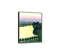 RKGHDCX Tableaux célèbres imprimées sur toile - «Les Andelys, Soirée» - Reproduction d'affiche prête à accrocher Image sur Toile Peinture decoration murale 70x90cm28 x35 Cadre noir