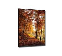 RKGHDCX Tableaux de paysage de forêt de nature.arbre rouge à flanc de coteau Affiche et Impression sur toile. Cadre noir prêt à accrocher Tableau d'art mural pour le salon. 50x75cm20 x30