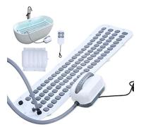 RkgSinuo Tapis De Bain Moussant Portable pour Spa, Tapis De Bain AntidéRapant à Bulles pour Tout Le Corps avec TéLéCommande, RéGlages De Bulles Ajustables pour Une Relaxation Spa à Domicile