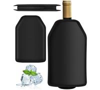 Rkixlix Lot de 2 Refroidisseur de Bouteille de Vin, Manchon Refroidisseur Rapide à Gel, Refroidisseurs de Vin Rapide, Housses Isolantes pour Bouteilles de Vins pour Voyages, Fêtes, Pique-niques