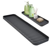 Rkixlix Organisateur d'Évier en Silicone, 40,5 x 11,5 x 1,5 cm, Porte Eponge Silicone Antidérapant Tapis de Séchage en Silicones pour la Cuisine et la Salle de Bain Support Eponge Evier Cuisine