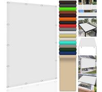 RKJDMSWJ Voile d'ombrage rectangulaire imperméable pour extérieur 400 x 540 cm 98% Anti-UV Protection Solaire sur Mesure Idéal pour Jardin, Cour, terrasse Blanc