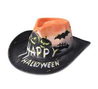 RKJRTK Chapeau de cowboy squelette tendance, couvre-chef Graffiti | Coiffe Unique peinte à la main pour fête Cosplay, accessoire à la mode et accrocheur pour filles