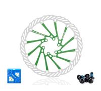 RKJRTK Conversion des disques de Freins à Disque, Green 180MM | Diverses conditions de cyclisme, hautes, faibles entretiens, vélos professionnels et