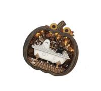 RKJRTK Décoration intérieure en Bois de Citrouille d ' Halloween avec, F | Présentoir de citrouille en bois avec des œuvres d ' art saisonnières pour le coin du foyer de la cheminée et le