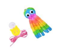 RKJRTK Jouet interactif pour Chaton à Suspendre avec Son grinçant, B | Conception de tentacules en tissu doux pour le divertissement des chatons, peluche vibrante pour un équipement de