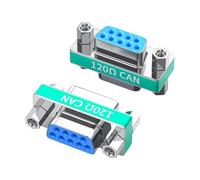 RKJRTK Lot de 2 résistances de borne de bus, adaptateur professionnel Db9 broches fin avec résistance de 120 Ω pour l'intégrité de la transmission CAN Bus et de la série de ports de communication