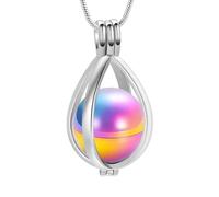 RKJRTK Pendentif commémoratif pour Bijoux de crémation, Silver Color | Pendentif commémoratif de bijoux de crémation pour connexion émotionnelle avec un design portable quotidien,