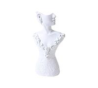 RKJRTK Présentoir à bijoux en résine noire - Mannequin de vitrine - Buste - Collier - Boucles d'oreilles - Chaîne - Présentoir à bijoux - Buste