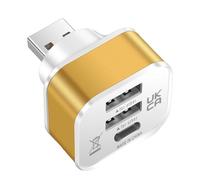 RKJRTK Répartiteur USB 3 ports - Accessoire informatique - 1 fiche vers - Plusieurs extensions de courant - 1 mâle vers multiple - Pour appareils mobiles, charge répartiteur USB