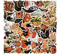 RKJRTK Transferts d ' Halloween, 52 pièces, Citrouille Amusante Amovible | Jetons décoratifs permanents en PVC pour les entreprises artistiques de sécurité des, la couture