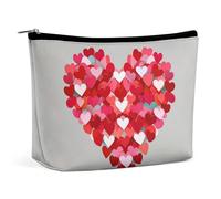 RKJVB A Big Heart Small Hearts Trousse de maquillage portable étanche pour femme - Trousse de toilette - Grande pochette de maquillage esthétique pour voyage et travail - Taille unique, Style :,