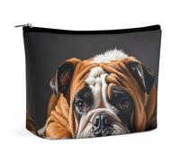 RKJVB A Sad Bulldog Trousse de maquillage portable étanche pour femme Grande trousse de maquillage esthétique pour voyage travail, style, taille unique, Style :, Taille unique