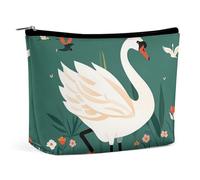 RKJVB Ancient Flower Swan Trousse de maquillage portable étanche pour femme Grande trousse de maquillage esthétique pour voyage travail, style, taille unique, Style :, Taille unique