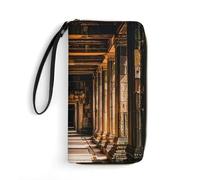 RKJVB Angkor Thom Portefeuille long en cuir ultra fin avec poche à fermeture éclair pour le magasinage et le travail 19,7 x 10,5 cm, moderne, Style :, 19.7x10.5cm, Moderne