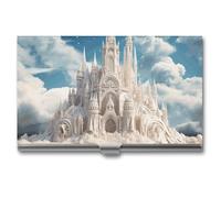 RKJVB Étui fin pour cartes de visite Building A Sandcastle - Porte-cartes de visite professionnel - Organisateur de cartes de visite minimaliste pour homme et femme - Construire un château de sable -