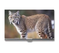 RKJVB Étui fin pour cartes de visite Wild Bobcat - Porte-cartes de visite professionnel minimaliste pour homme et femme, 9,4 x 5,6 x 0,8 cm, Wild Bobcat, 3.7 x 2.2 x 0.3 Inches, Décontracté