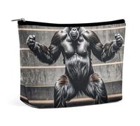 RKJVB Gorillas in Fitness Gym Trousse de maquillage portable étanche pour femme Grande trousse de maquillage esthétique pour voyage travail, style, taille unique, Style :, Taille unique