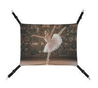 RKJVB Hamac respirant pour animal domestique avec sangles réglables Motif ballerine Danse réversible 42 x 33 cm Tapis à suspendre pour petits lapins, furets, cochons d'Inde