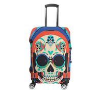 RKJVB Housse de bagage anti-rayures - Housse de protection pour valises - Punk Rock - Pour écouteurs - Lavable - Élastique - Housse de protection pour bagages de voyage, Casque Punk Rock Skull, XL
