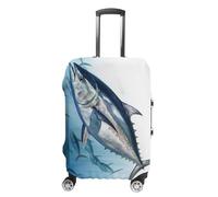 RKJVB Housses de bagage anti-rayures - Thon bleu thunnus - Lavable - Élastique - Protection de bagage de voyage, Thon rouge Thunnus, M