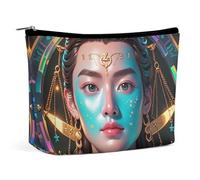 RKJVB Libra's Trousse de maquillage intéressante pour femme - Portable - Étanche - Grande pochette de maquillage - Esthétique - Pour le travail - Style - Taille unique, Style :, Taille unique