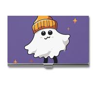 RKJVB Porte-cartes de visite The Ghost of Skateboards - Étui fin pour cartes de visite professionnel - Organisateur de cartes de visite minimaliste pour homme et femme, Le fantôme des skateboards, 3.7
