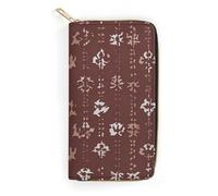 RKJVB Portefeuille long multi-poches en cuir de vache sud-ouest pour femme, portefeuille ultra fin avec poche à fermeture éclair pour le shopping, le travail, style, 19,7 x 10,5 cm, Style :,
