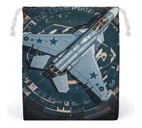 RKJVB Sacs à cordon de serrage Air Force Fighter Jet Sac de rangement anti-poussière Sac de rangement en toile respirante Sac réutilisable en mousseline pour fête, mariage, Noël, Style :, 10.2 x 8.3