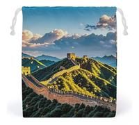RKJVB The Great Wall of China Sacs à cordon de serrage anti-poussière Sac de rangement en toile respirante réutilisable pour fête, mariage, cadeau de Noël, Style :, 10.2 x 8.3 inches